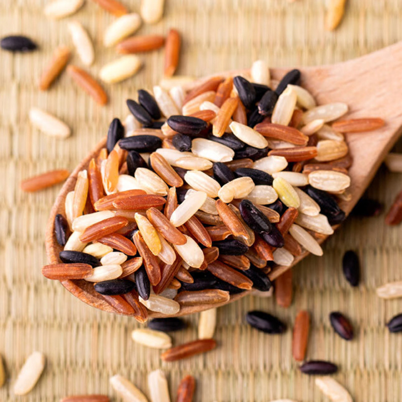 米妹妹大米口感清香低脂肪高饱腹软糯营养均衡七色糙米500g高清大图