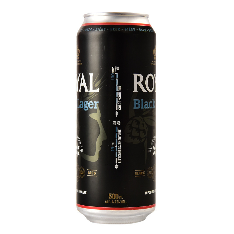 丹麦原装进口 ROYAL皇家黑啤酒500ml*12听/箱