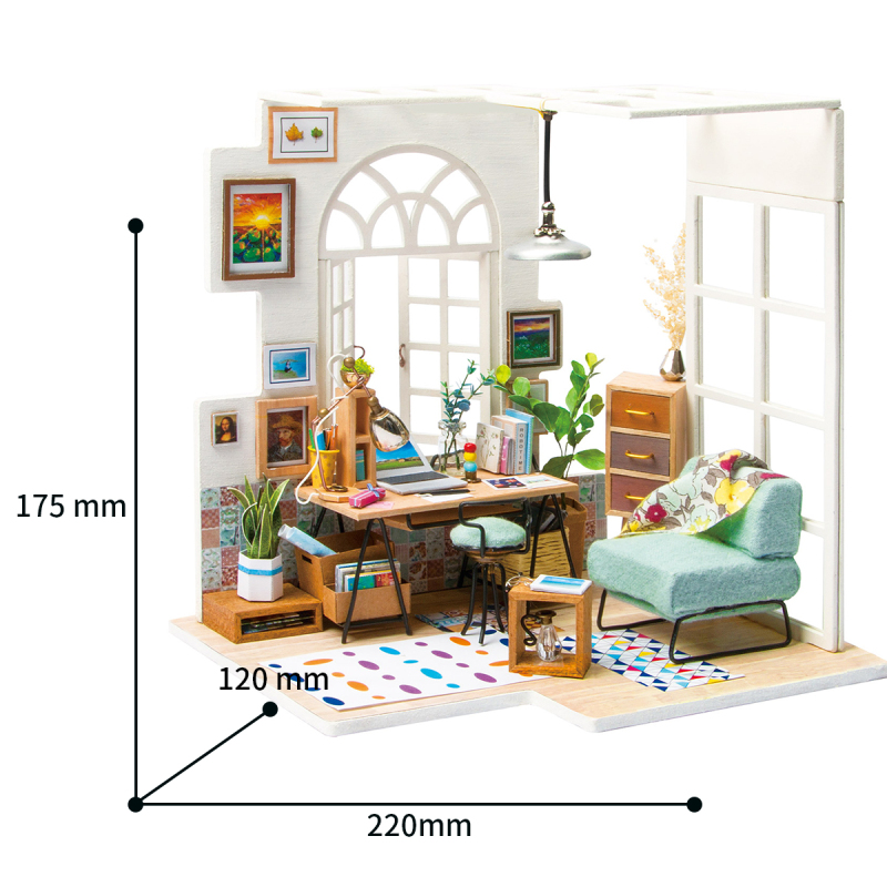 若态若来diy迷你小屋 手工制作拼装小房子模型玩具创意儿童拼插拼图男生女生生日礼物 DGM01心安一隅
