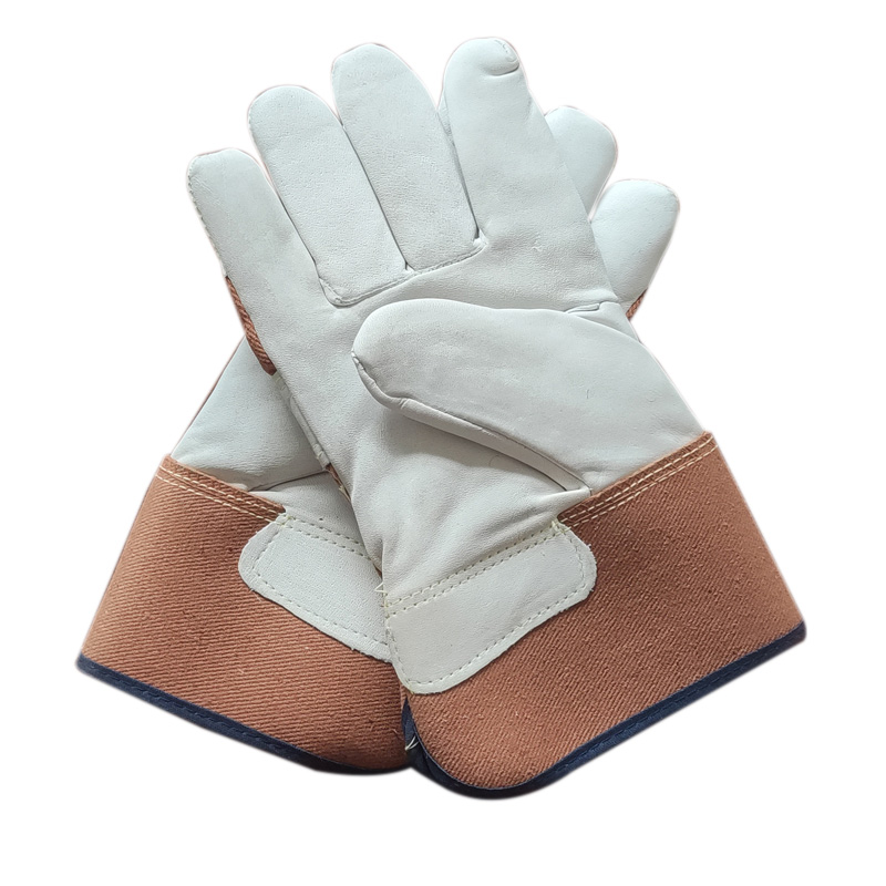 路盈顺 半皮帆布工作手套(加绒款) 均码 双高清大图