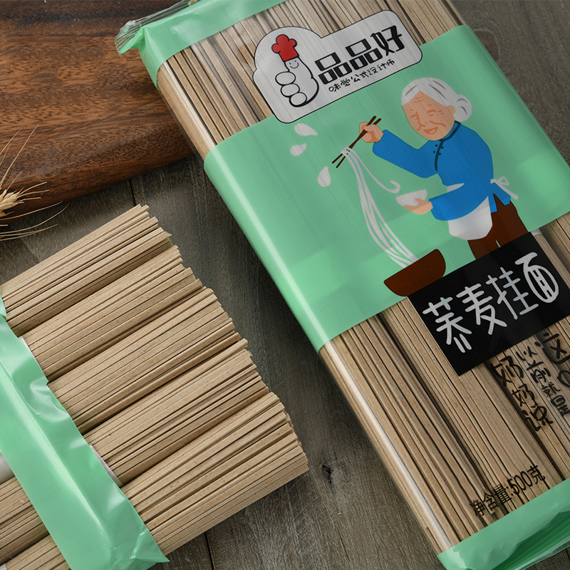品品好荞麦面条苦荞挂面乔麦面宽细杂粮凉面500g*3袋