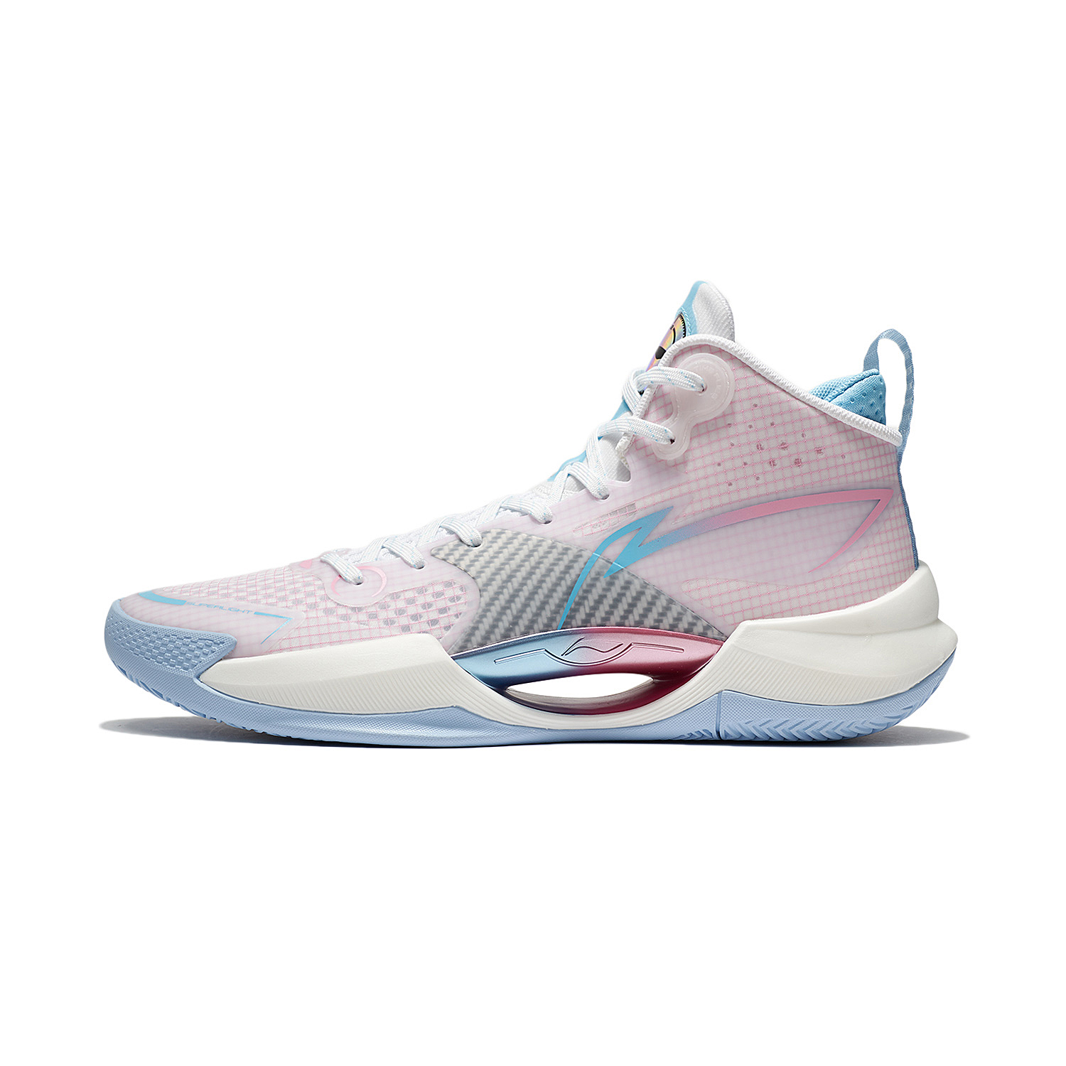 李宁篮球鞋超轻中帮男鞋超轻系列轻量高回弹耐久男士透气运动鞋