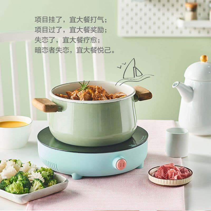 苏泊尔 (SUPOR)电磁炉2200W大功率火锅计时9档调节智能定时多功能火锅炉电磁炉(炒锅+汤锅)C22-IH80E图片