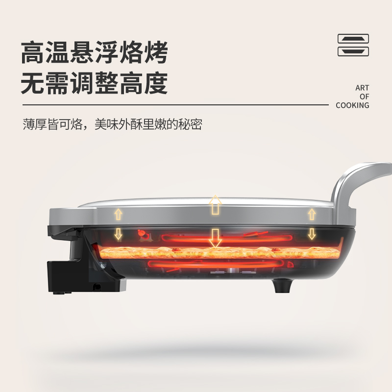 利仁LPBC-3477家用电饼铛档烤饼机双面烙饼锅煎饼机三明治机早餐机电煎锅煎高清大图