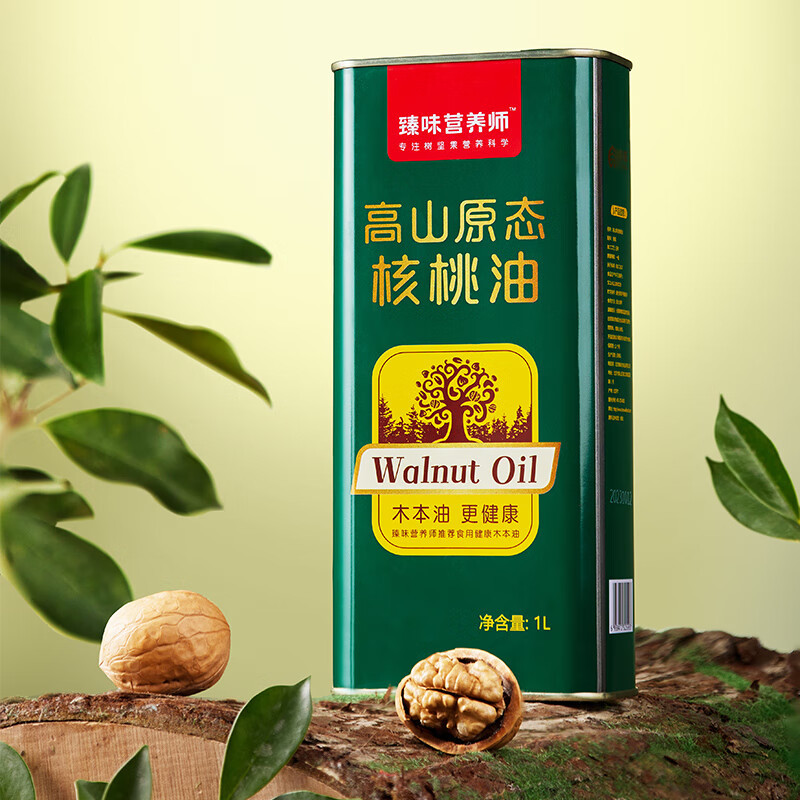 臻味 高山原态核桃油 1L 瓶
