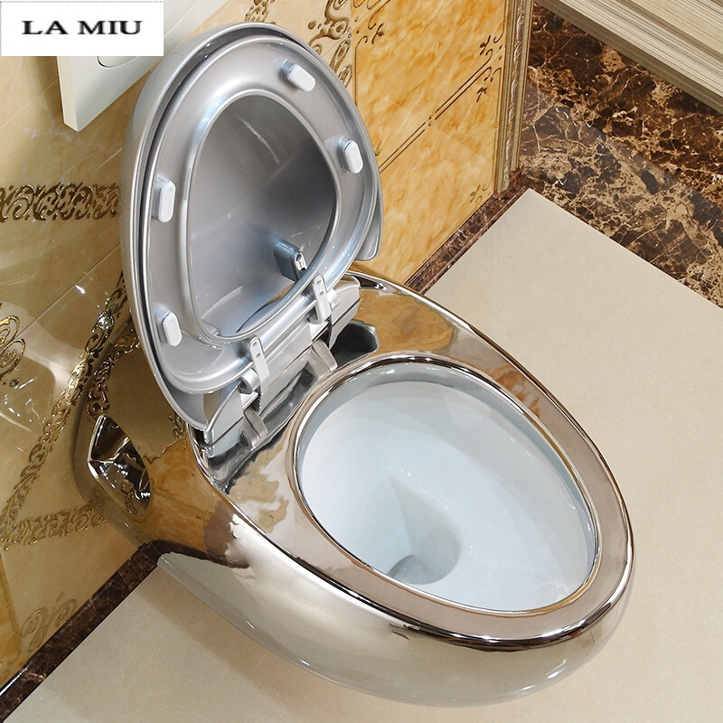 新款银色壁挂式马桶小户型家用悬挂式抽水坐厕彩色马桶入墙式墙排坐便