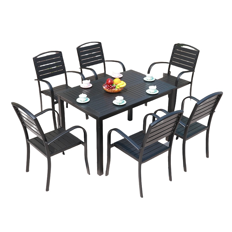 攸形户外桌椅120*80*72cm+6椅套