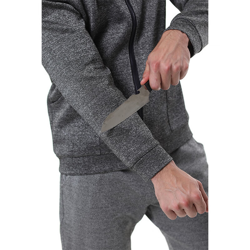 海斯迪克 防割服 战术背心马甲 安保用品装备HKsq-90 单面针织夹克衫 L