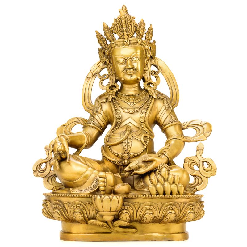 家柏饰(CORATED)铜佛像摆件 藏传佛教密宗佛像藏巴拉财富之神供奉高清大图