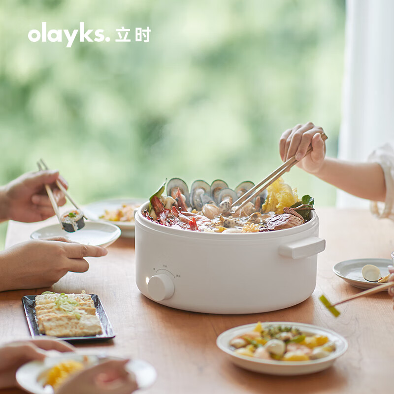 olayks立时OLK-01-13电火锅(带蒸笼)3L高清大图