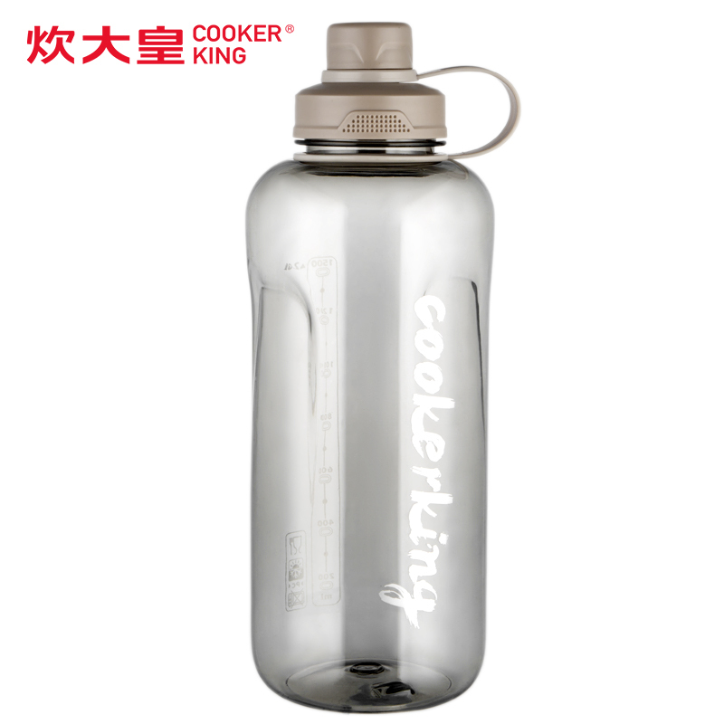 炊大皇(COOKER KING)太空杯 高透耐用 带茶隔提手 男女通用车载旅行 轻巧便携大容量2L