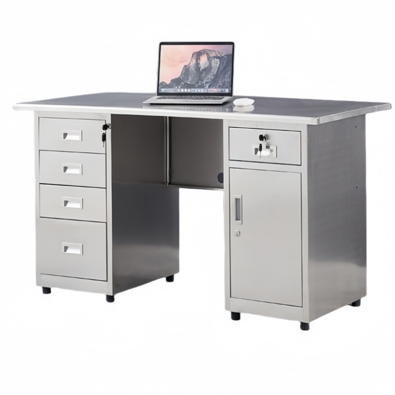 攸形201不锈钢电脑桌1200*600*700mm台高清大图