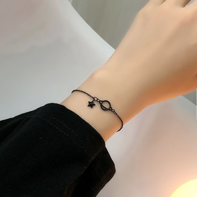 黑色星球手链 黑色星星手链闺蜜简约小众设计ins冷淡风星球高级感学生