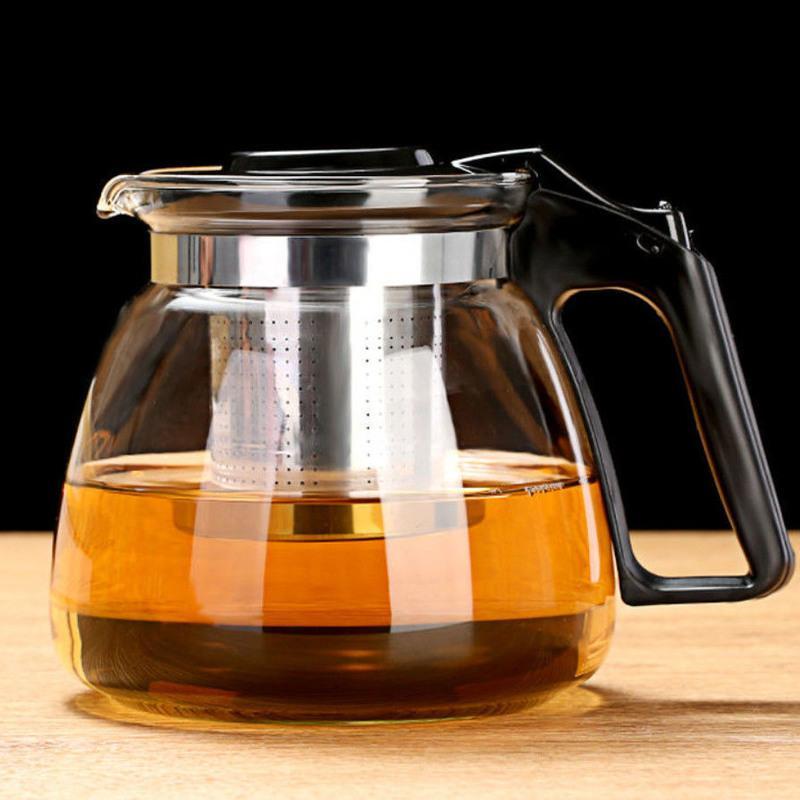 1000ML/2000ML耐高温冲茶壶套装单壶花茶杯飘逸杯泡茶壶玻璃耐热 1000ml单壶