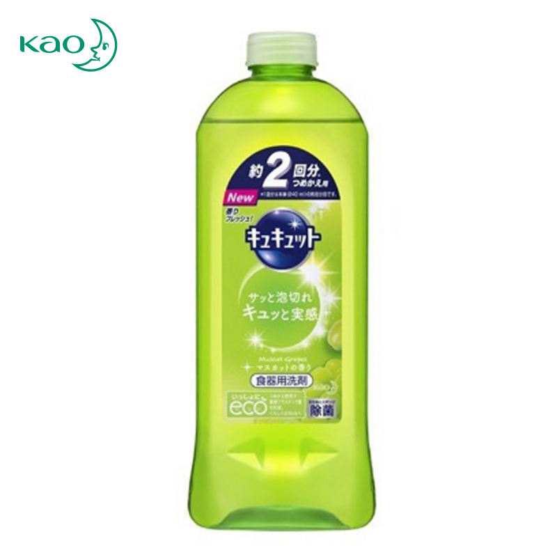 花王(KAO) 水果蔬菜餐具用浓缩洗洁精 385ml（替换装）葡萄柚