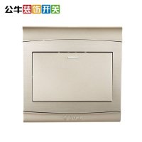 公牛(BULL)开关插座 G19K111Y(U6)金属香槟金一开单控面板一位单开开关单联开关