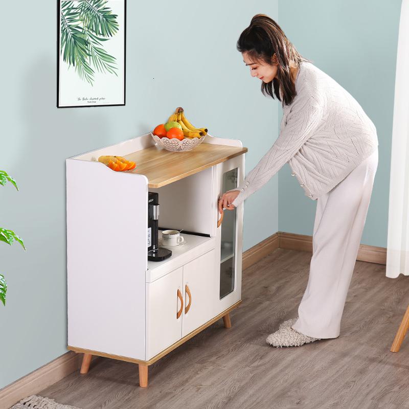 森美人简约现代餐边柜橱房储物柜子家用靠墙客厅碗柜北欧微波炉柜茶水柜高清大图