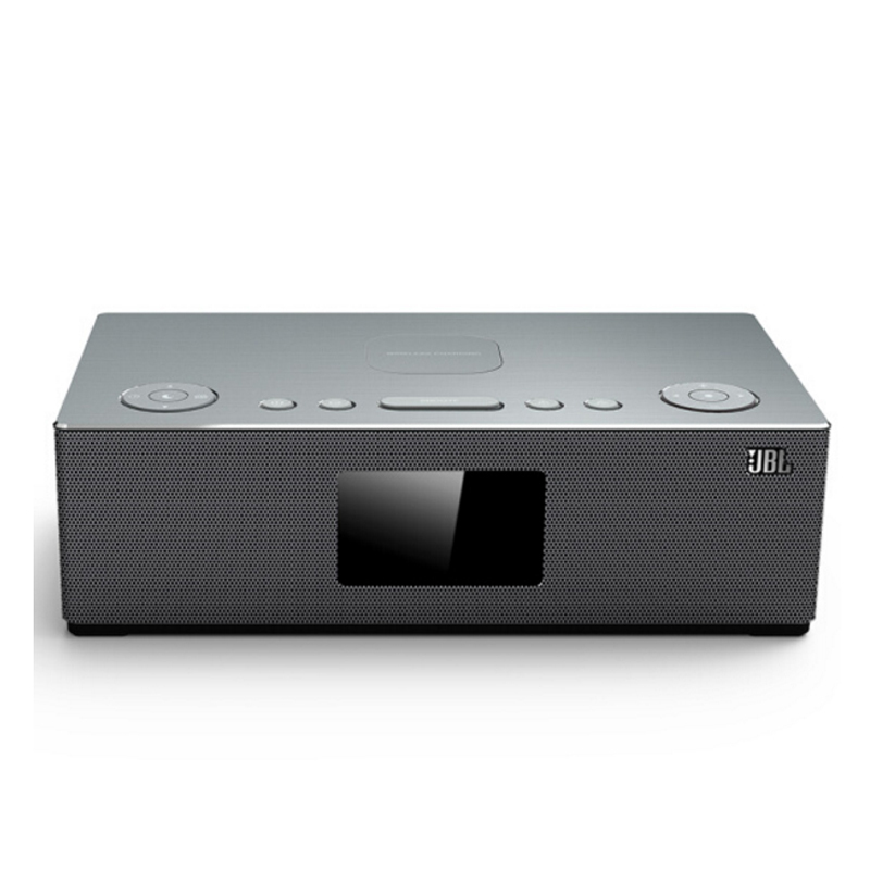 JBL DCS5500 无线蓝牙音箱 QI无线充电 便携户外音响 床头闹钟音响 蓝牙4.2 支持USB/TF卡播放 灰