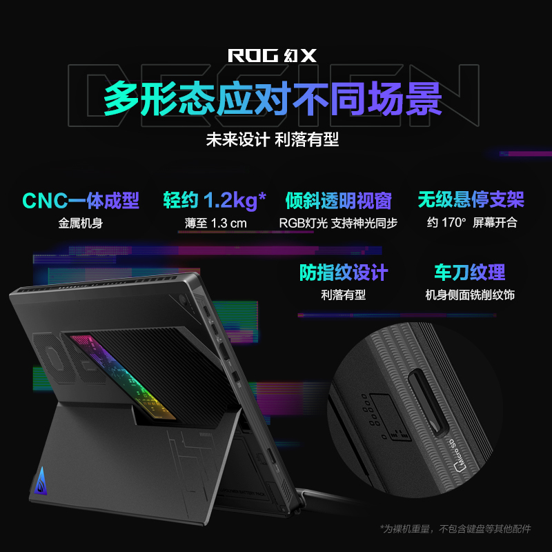 华硕 玩家国度 ROG幻X 2025 锐龙AI MAX 13.4英寸 触控二合一游戏本笔记本电脑(AI MAX+ 395 128G 1T 2.5K 8060S 180Hz)高清大图