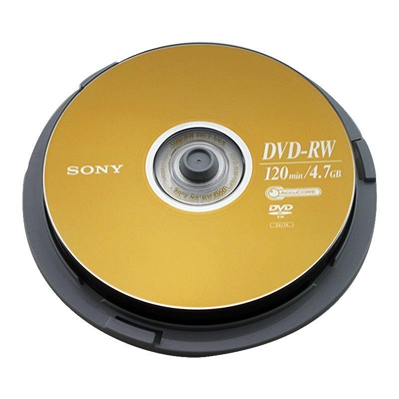 索尼(SONY) 可擦写刻录盘 DVD+RW 刻录光盘 可重写光盘空白盘单片装