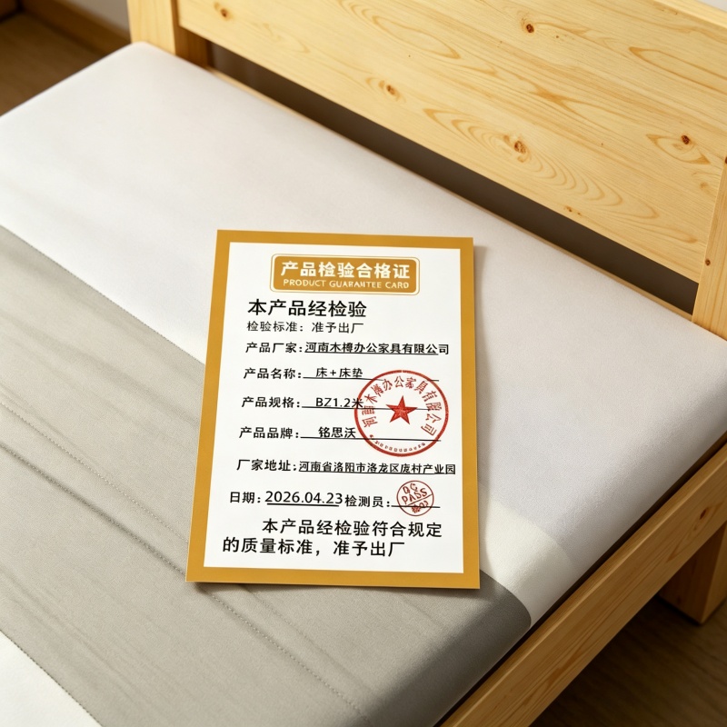 铭思沃 床+床垫 BZ1.2米 套高清大图