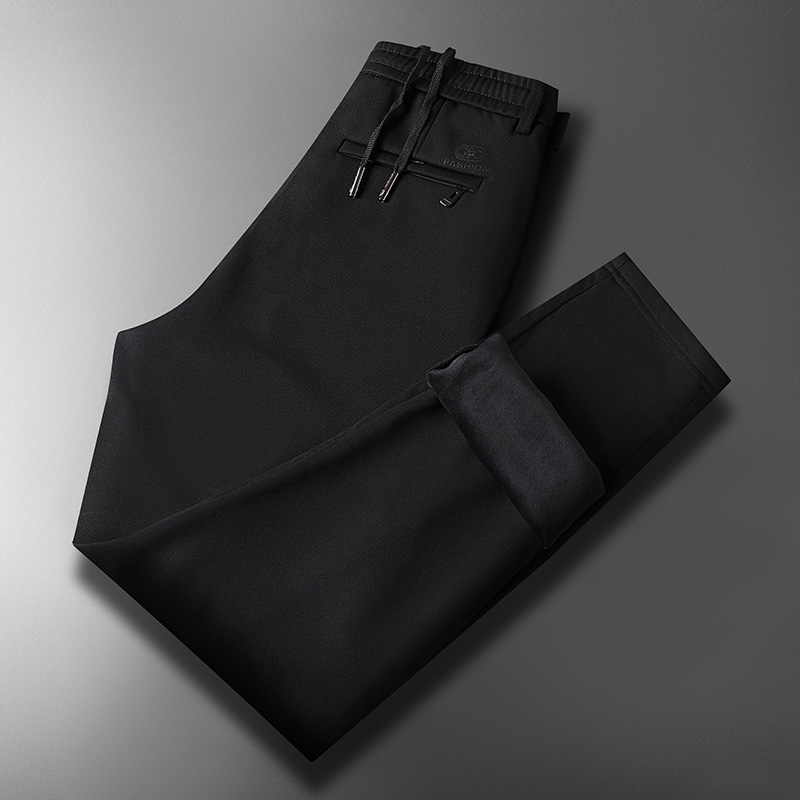 休闲卫裤男抽绳松紧腰春秋季直筒宽松运动长裤子青年韩版男裤潮高清大图