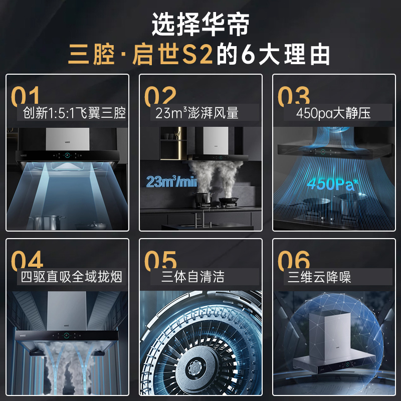 华帝(vatti)23m³吸力厨电套装欧式i11179+73B+71-16天然气烟灶套餐燃气热水器三件套油烟机燃气灶具
