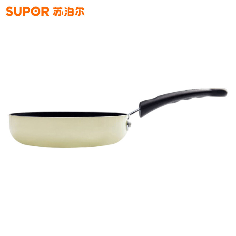 泊尔(SUPOR) 煎锅平底锅不粘锅迷你小尺寸煎蛋煎饼锅燃气明火专用 PJ18Q1明火专用 18cm黄色