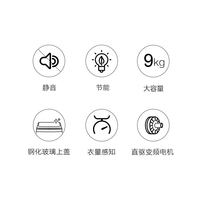 海尔(Haier)EB90BM69U1 9公斤家用全自动波轮洗衣机 变频电机