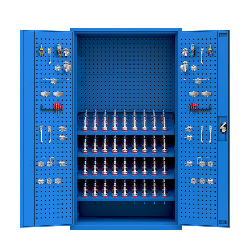 锦北重型加厚刀具柜多功能刀柄柜车间数控刀具收纳柜双门内四板HSK40高清大图