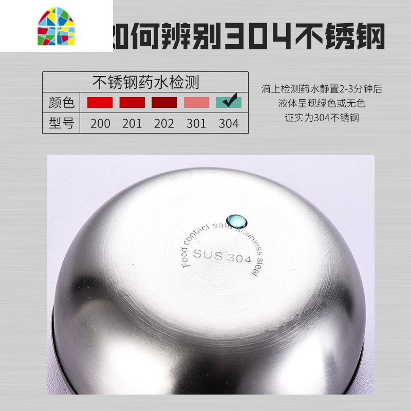 韩国不锈钢盖碗米饭碗蒸饭碗单层韩式料理泡菜小碗多用家用留样盒 FENGHOU 10.5cm韩式碗(带盖304拉丝款)高清大图
