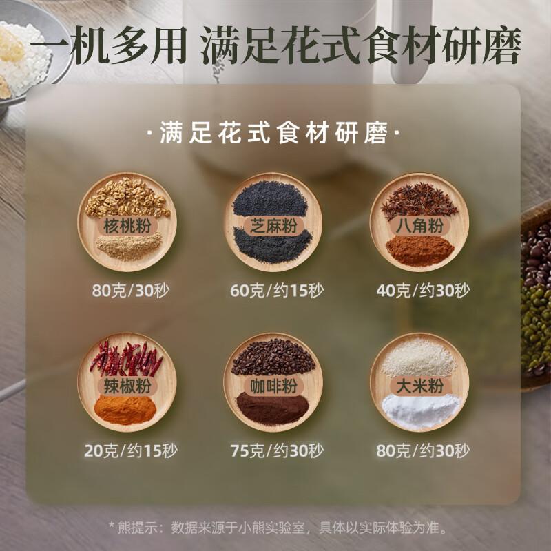 小熊(Bear)研磨机 磨豆机 中药粉碎机 料理机 多功能家用磨粉机 咖啡豆研磨机MDJ-D02J1高清大图