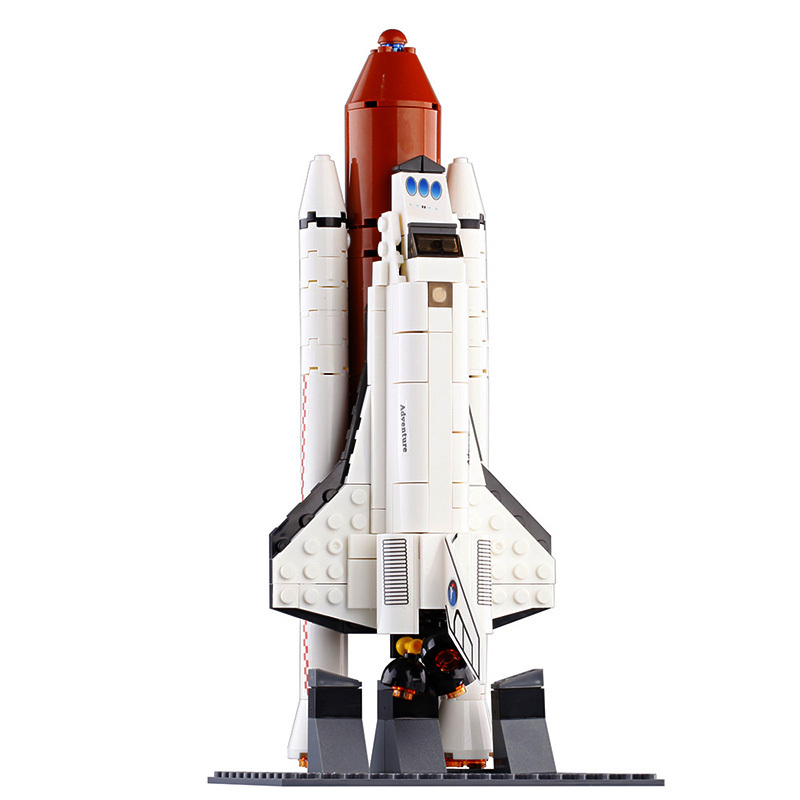 新年儿童航天飞机发射站飞船拼装积木模型玩具 大雁号国际空间站