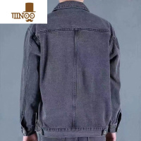 YANXU加绒加厚牛仔外套男保暖耐磨挡风冬季中年男士大码宽松牛仔衣夹克