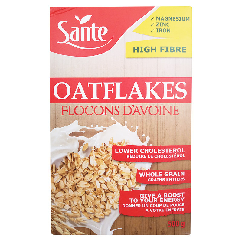 【临期清仓】欧洲进口 三特sante 快熟原味燕麦片500g 无添加粗粮燕麦营养谷物早餐