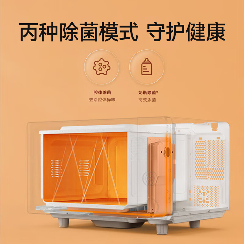 小米(MI)智能微波炉 20L 米家平板式小型台式光波炉烤箱一体机机械式双旋钮解冻多功能菜单大容量