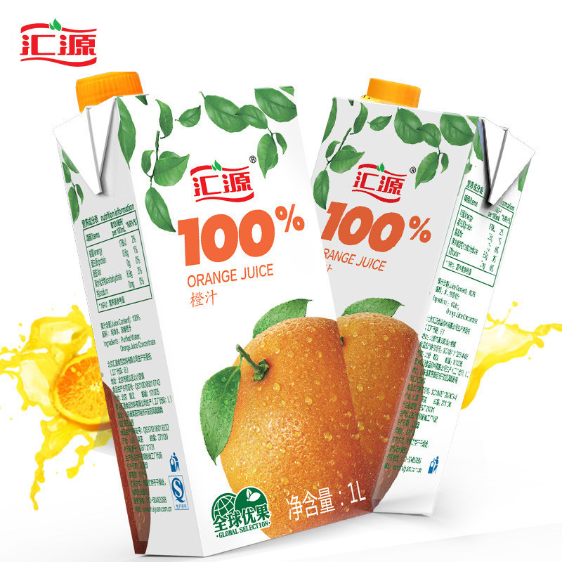 汇源 青春版 100%橙汁 出口标准 1Lx5盒 全新升级 便携礼盒装