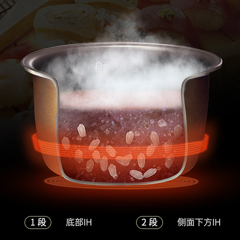 Panasonic/松下 家用IH电饭煲电饭锅电磁加热预约 黑色家用电锅