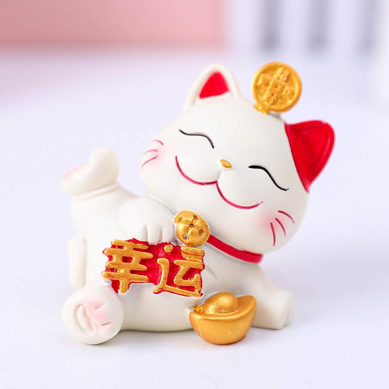 招财猫新春礼物客厅摆件节庆日新年工艺礼品创意玄关装饰品