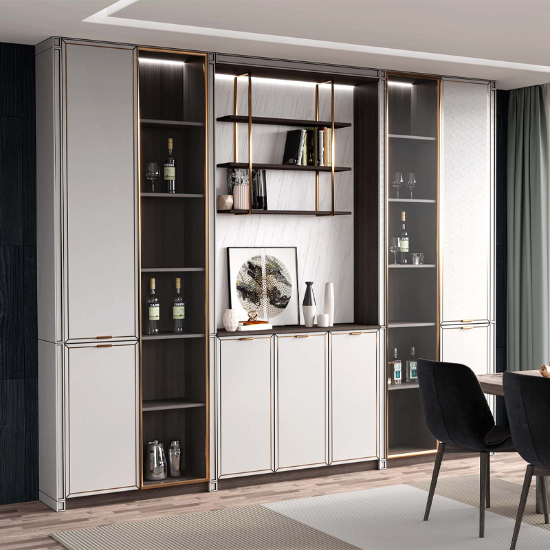 致仕zisiz新中式餐边柜定制组合酒柜定做集成餐厅空间一门到顶柜设计
