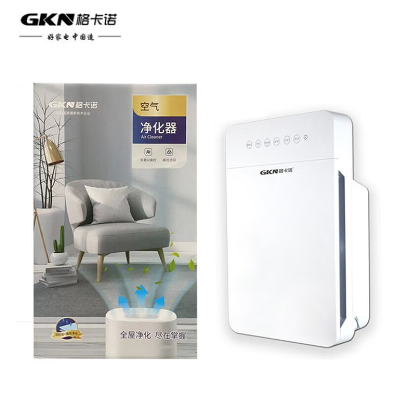 格卡诺gkn空气净化器新款家用负离子净化器除pm25甲醛雾霾异味二手烟