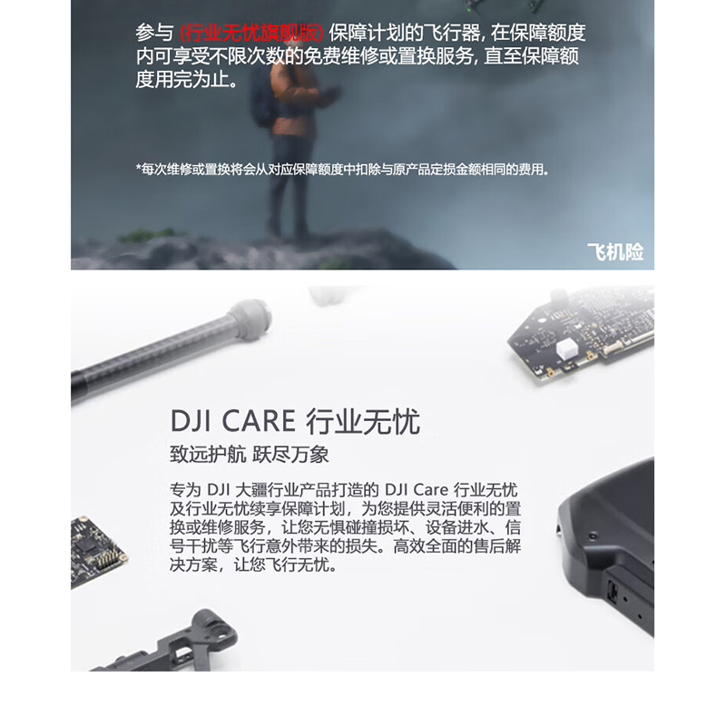 大疆(DJI)DJI CARE 行业无忧旗舰版保险1年 Matrice 400无人机旗舰险 经纬M400 提货卡高清大图