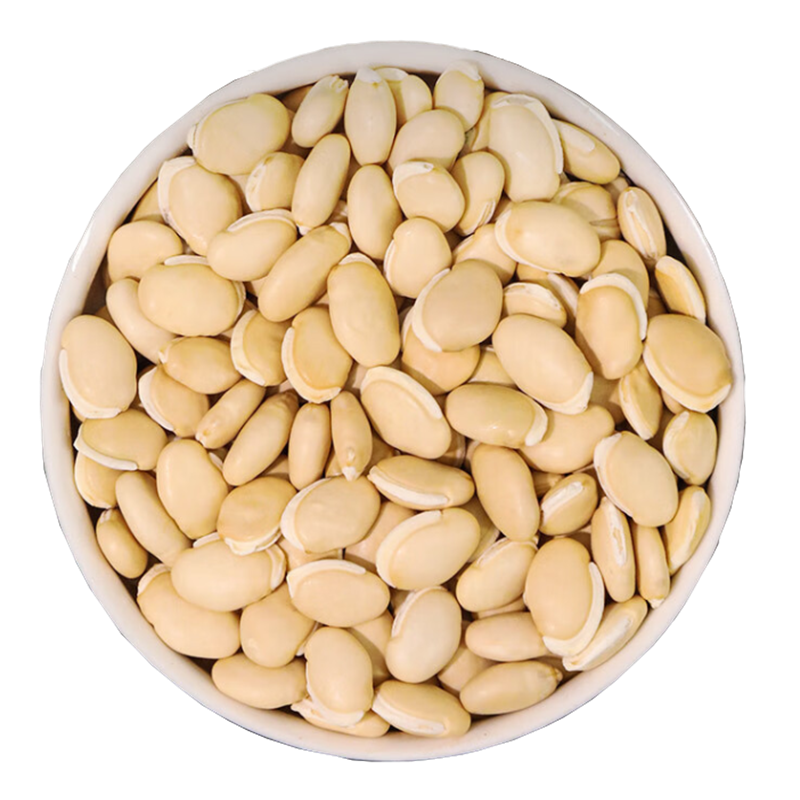 白扁豆中药材250克农家正宗炒熟药用煮粥老品种炒白扁豆高清大图