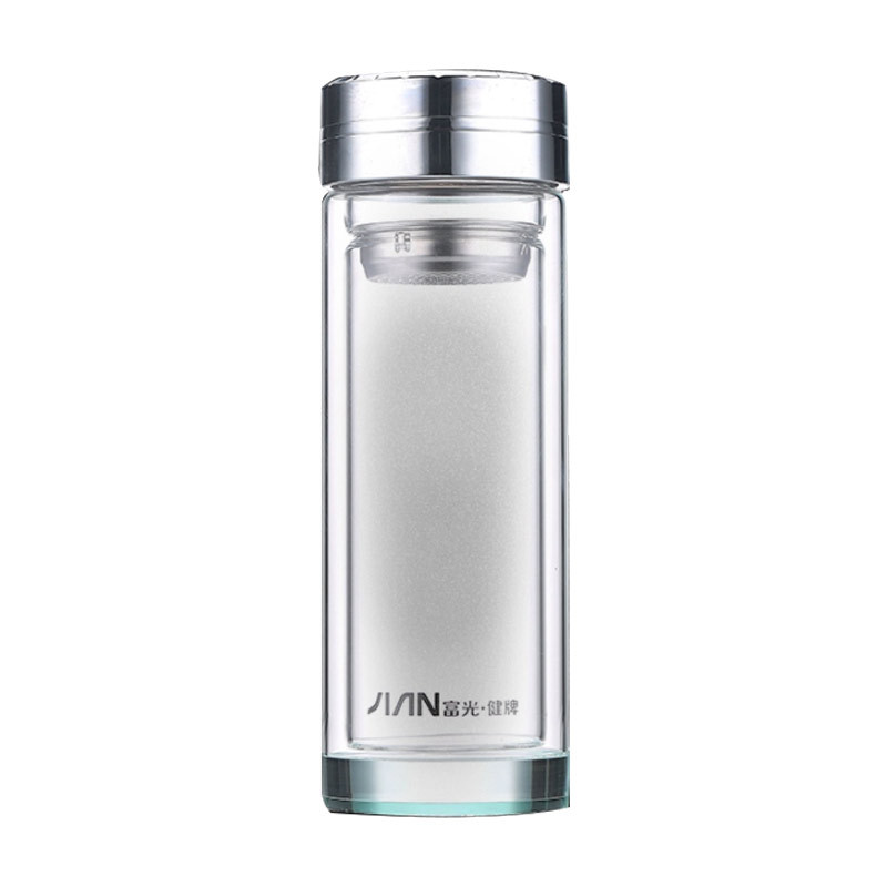 富光玻璃杯 双层玻璃杯男女士商务水杯办公泡茶杯280ml(100只起订,低于起订量不发货)