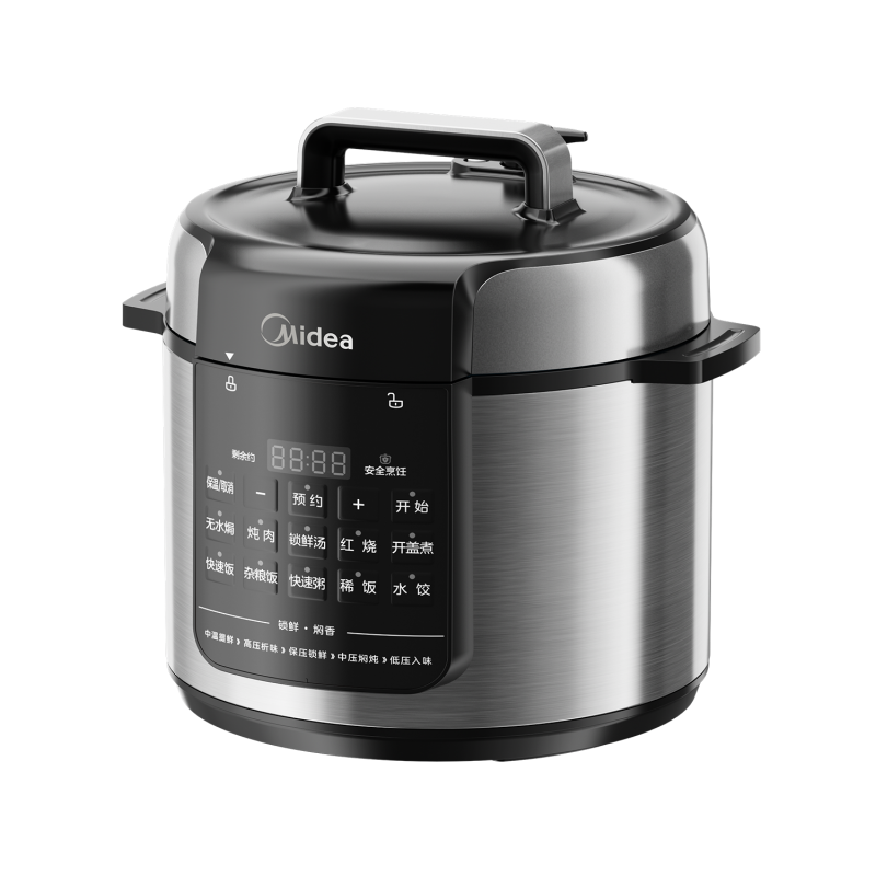 美的(Midea) MY-E5126 电压力锅 大容量5L 1000W大功率 去腥提鲜 一锅双胆 十大菜单高清大图