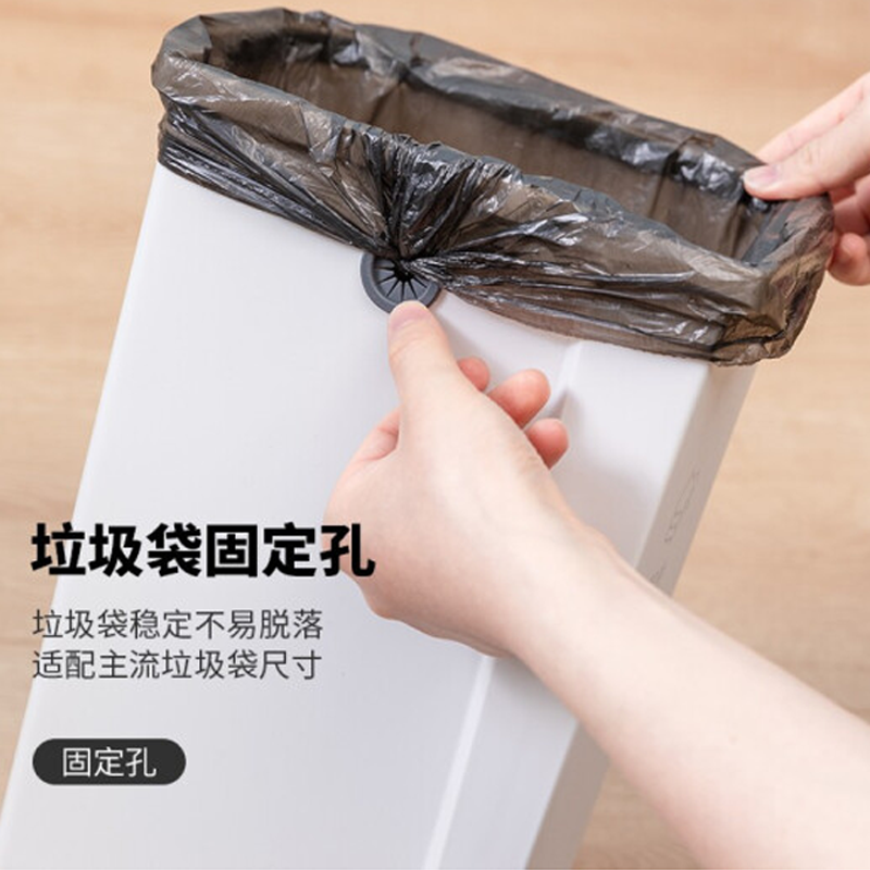 得力18832 脚踏式分类垃圾桶 办公垃圾桶 双桶大容量垃圾桶 22L