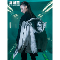 波司登新女时尚保暖科技感面料连帽羽绒服B90142754D
