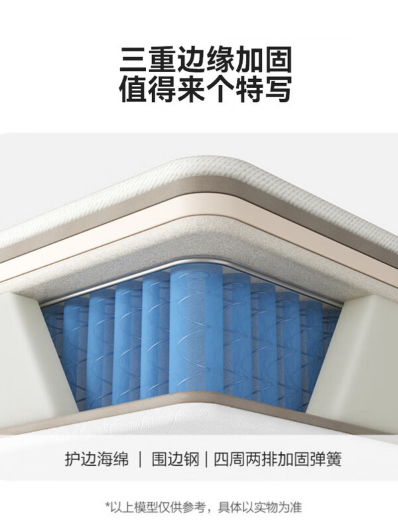 喜临门 - 漾plus床垫 动感空气纤维七区深睡弹簧大豆纤维软硬适中高清大图