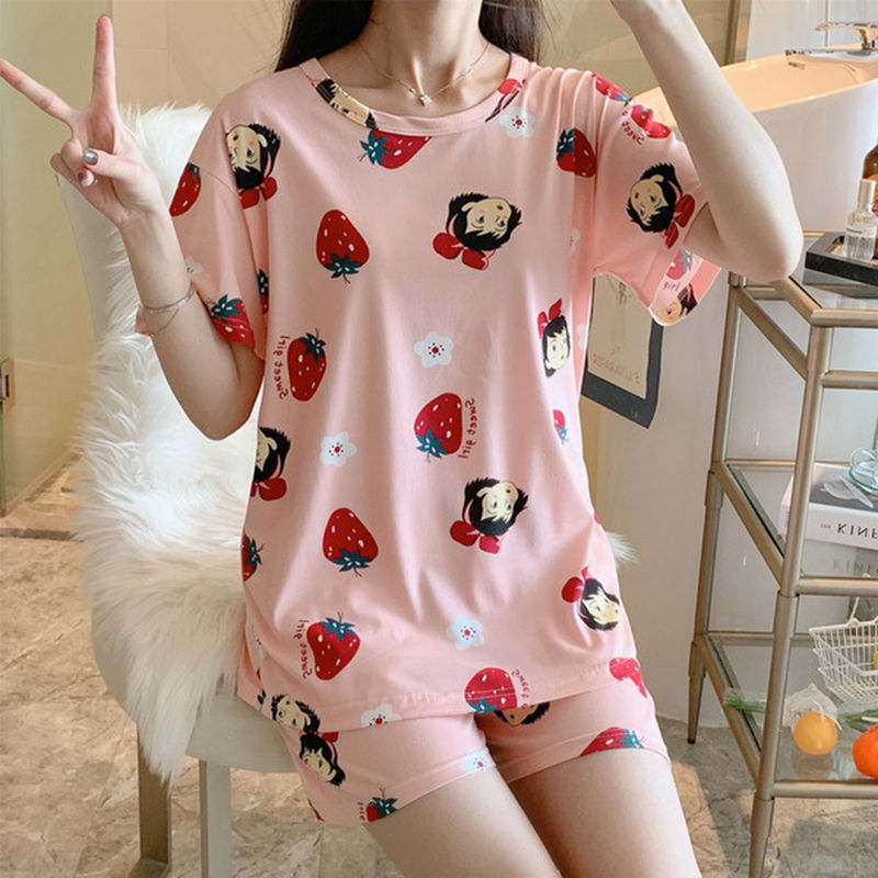 晚安套装 M 75-95斤 睡衣女夏季甜美睡裙公主风日系学生网红宽松显瘦韩版中长款连衣裙