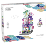 LOZ/俐智小颗粒积木迷你街景益智拼插女孩子拼装玩具房子1648服装店377颗粒